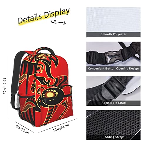 BYETWIK Mochilas Escolares Niños Niñas, Mochilas Hombre Mujer, Casual Deporte Playa Viaje Compras Bolsa Escolar, Mochilas Escolares Horóscopo del Zodiaco Caballo