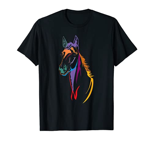 Caballo de adorno de cabeza de caballo para jinete para Camiseta