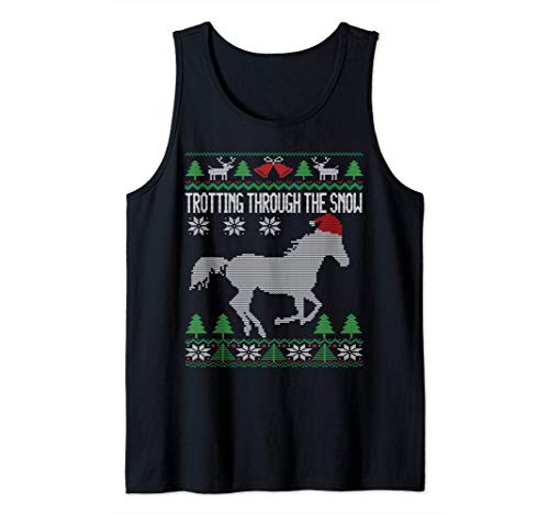 Caballo Santa Feo Navidad Cabalgata Ecuestre Horse Christmas Camiseta sin Mangas