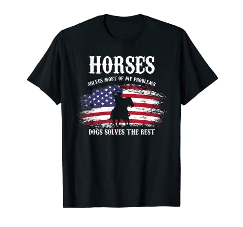 Caballos resuelve la mayoría de mis problemas Ride Horse Camiseta