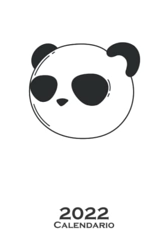 cabeza de oso panda sin boca Calendario 2022: Calendario anual para Amigos de los osos panda comedores de bambú