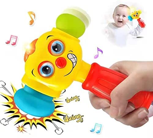 CAGLKIMEY Juguete de bebé para 12 – 18 meses, divertido martillo cambiable, juguete de bebé para 6 – 12 meses, luces y música, cumpleaños para 3 6 9 12 18 meses, niños y niñas de 1 2 años de edad.