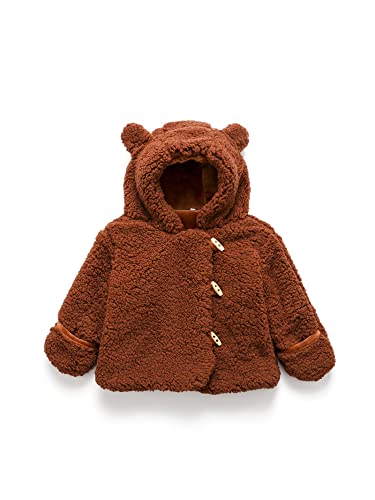 CAIJ Chaqueta de forro polar para niños y niñas, de moda, chaqueta de invierno cálida de peluche, con capucha y cremallera acolchada, chaqueta de entretiempo 2022