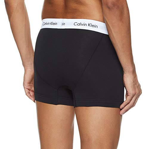 Calvin Klein Cotton Stretch Trunk 3Pk Bóxer, Multicolor (Black/White/Grey Heather), L (Pack de 3) para Hombre