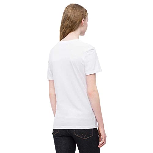 Calvin Klein Jeans Core Monogram Logo Regular Fit tee Camiseta de Manga Corta, Blanco (Bright White 112), S para Mujer