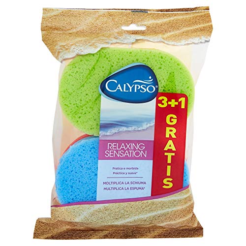 Calypso Relaxing sensation - Esponja suave que multiplica la espuma, 4 esponjas