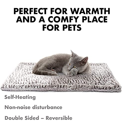 Cama para perros y gatos – Almohadillas térmicas para cachorros – Manta calmante para interiores y exteriores – Apto para animales domésticos, felpa, lavable, no eléctrico, silenciosa (70x40cm)