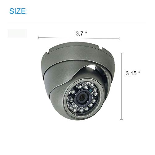 Cámara de Vigilancia 2MP, Cámara De Seguridad, Aottom 1080P CCTV Cámara Dome AHD 3000TVL, Lente de 3.6mm, 24 IR Led, TVI/CVI/AHD/CVBS Switchable, Apoyo UTC, BNC, IP66