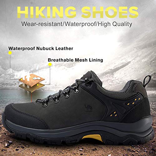 CAMEL CROWN Zapatillas de Deporteal y Aire Libre para Hombres Zapatos de Senderismo Montaña Calzado de Trekking Impermeable y Ligero