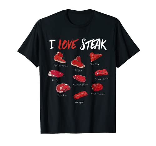 Camisa divertida de filete | Amo el filete | Tipos de amantes de los filetes Camiseta