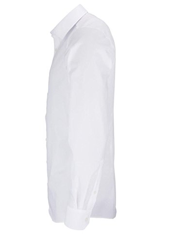 Camisa Marvelis, de manga larga, New Kent, con cuello, de color blanco 40 /M