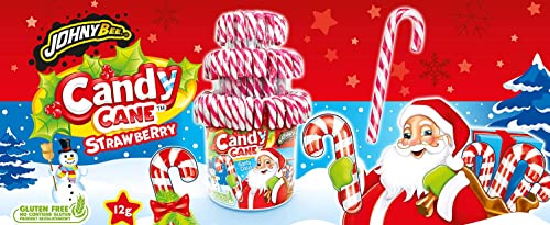 Candy Cane - Bastones de caramelo de Navidad - Garrotas - bote 100 unidades (Blanco/ Rojo)