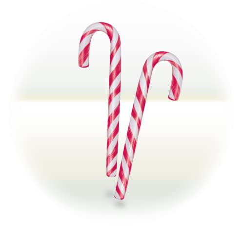 Candy Cane - Bastones de caramelo de Navidad - Garrotas - bote 100 unidades (Blanco/ Rojo)