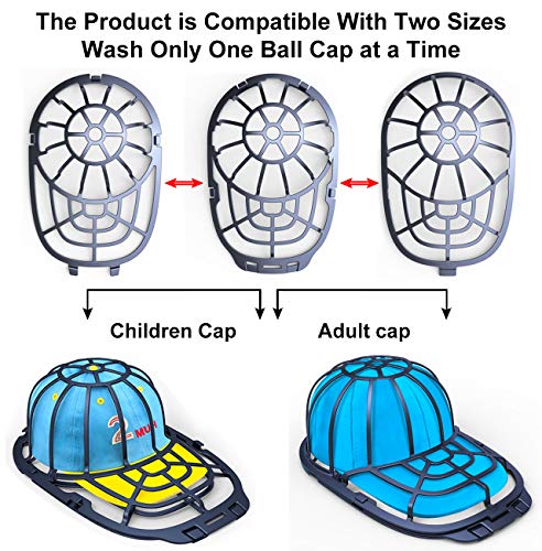 Cap Washer 2 tamaños Basecap Racks adecuado para adultos y niños Baseball Cap Cap Limpiador