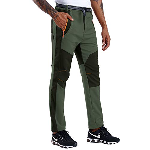 Pantalones de senderismo para hombre, resistentes a los arañazos,  impermeables, de secado rápido, rodillas al aire libre, pantalones de  chándal