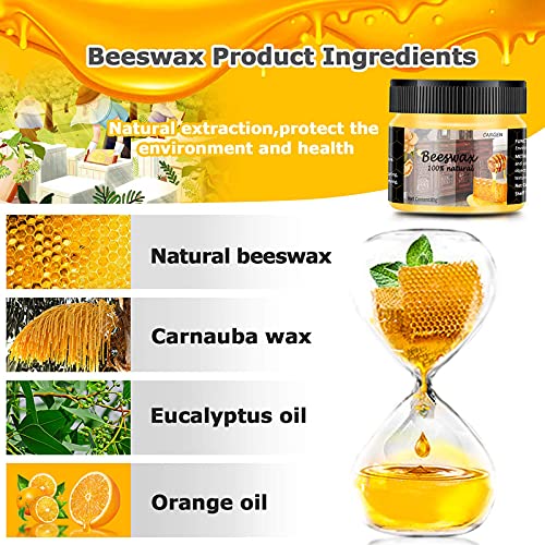 CARGEN 3 unidades de cera de abeja natural Beewax tradicional de madera de cera de abeja multiusos para limpieza de madera y cuidado de muebles