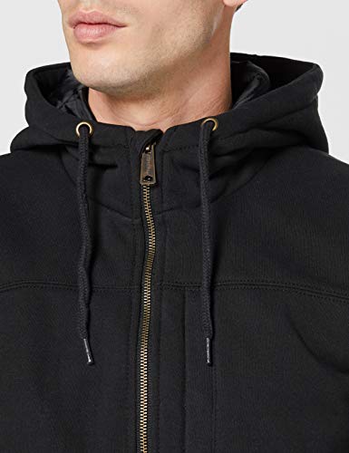 Carhartt Rockland Quilt-Lined Full-Zip Hooded Sweatshirt Suéter para Hombre, Negro, M