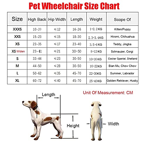 Carro de acero inoxidable para mascotas, silla de ruedas para mascotas, silla de ruedas ajustable, para reparación de patas traseras de perros y gatos discapacitados, soporte de patas traseras p