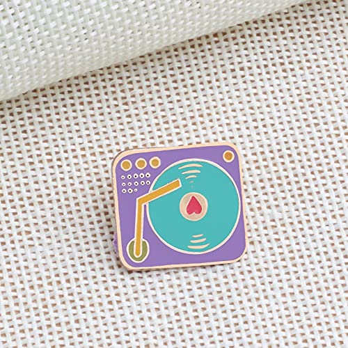 Carta Esmalte Pin Cinta Música Reproductor de Grabación Placa de Película Broches Etiqueta Pins Jeans Chaquetas Broche Creativo Joyería