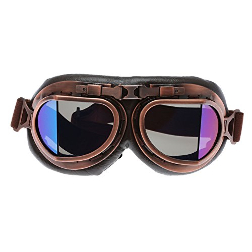 Casco Steampunk Vintage, gafas de sol, gafas protectoras para exteriores, motocross