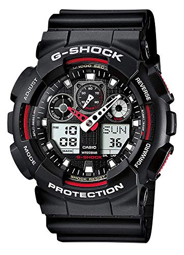 Casio G-SHOCK Reloj Analógico-Digital, 20 BAR, Negro, para Hombre, GA-100-1A4ER