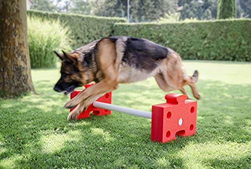 Cavaletti - Juego de 2 para perros (rojo o negro)