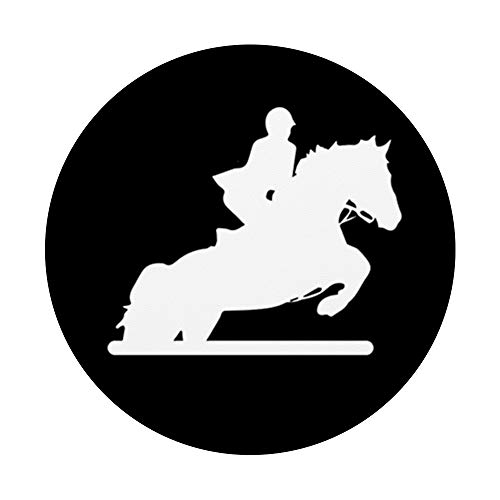 Cazador Salto Niña Caballo Equitación Inglés PopSockets PopGrip: Agarre intercambiable para Teléfonos y Tabletas