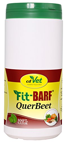 cdVet Naturprodukte Fit-BARF QuerBeet 640 g - Pienso complementario para perros - sin granos - nutrición equilibrada en la alimentación cruda - combinación vegetal-hierba - alimentación cruda - BARF -