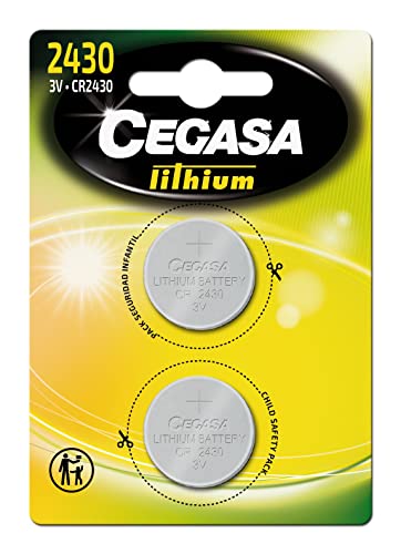 cegasa CR2430 - Pack 2 Pilas botón Litio, Color Verde