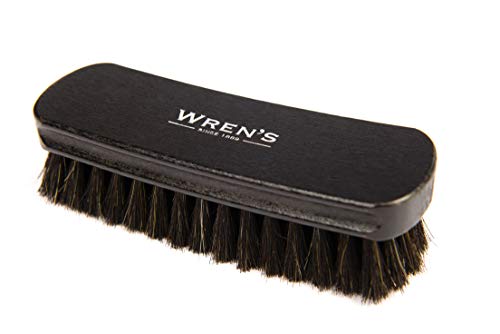Cepillo Abrillantador para Calzado de Wren's - Brillo y Pulido Premium - Crin de Caballo de Calidad - Zapatos y Botas de Cuero - Mango de Madera de Calidad