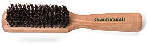 Cepillo de Cerdas de Jabalí para Hombre - Madera Natural - Cabello y Barba con Pelo Fino o Grueso