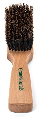 Cepillo de Cerdas de Jabalí para Hombre - Madera Natural - Cabello y Barba con Pelo Fino o Grueso