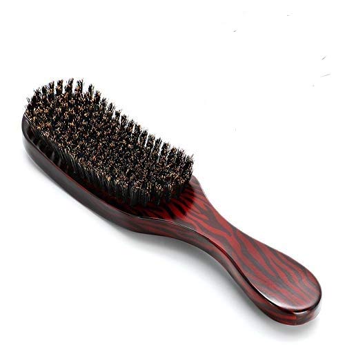 Cepillo de pelo de cerdas de jabalí, MAGT Peine de peluquería antiestático Masaje duradero Herramienta de aseo, cerdas naturales Cepillo Cerdas Jabali
