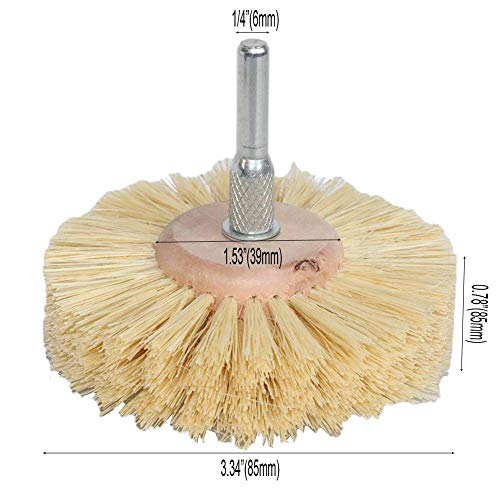 Cepillo de Pulido 2pc Abrasive Sisal Filamento Caballo Cepillo de Pelo Pulido Muela de Pulido Rueda Buffing Carpintería para Muebles Herramientas de Taladro Rotary (Color : 2pc Horse Hair Brush)