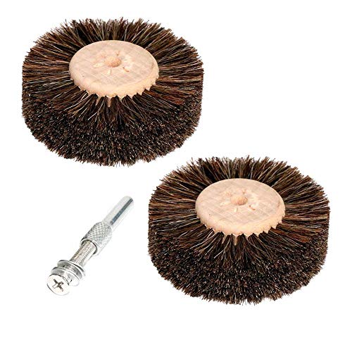 Cepillo de Pulido 2pc Abrasive Sisal Filamento Caballo Cepillo de Pelo Pulido Muela de Pulido Rueda Buffing Carpintería para Muebles Herramientas de Taladro Rotary (Color : 2pc Horse Hair Brush)