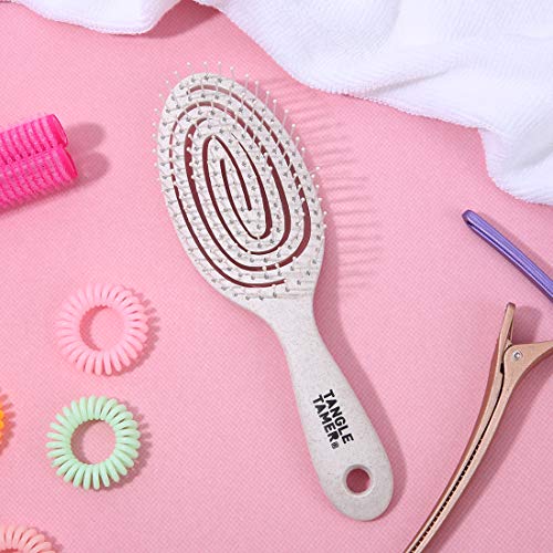 Cepillo desenredante - Cepillo para pelo con crin suave, apto para cepillos para niños para todo tipo de cabello (blanco)
