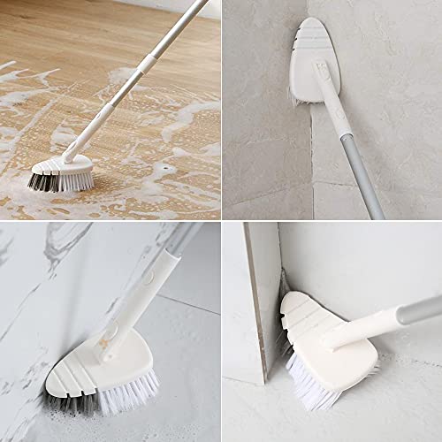 Cepillo para suelo, cepillo para bañera y azulejos, cepillo de limpieza extensible, cepillo extraíble, para la limpieza del hogar, uso interior y exterior