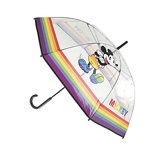 CERDÁ LIFE'S LITTLE MOMENTS 2400000601 Paraguas Burbuja Transparente Colección Pride, Multicolor, Estándar Unisex Adulto