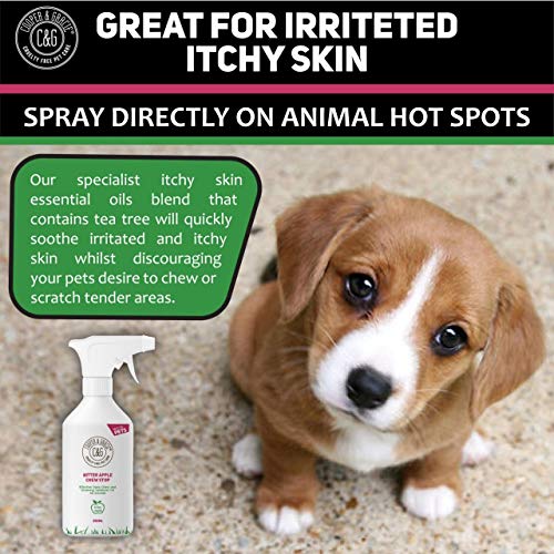 C&G Pets | Spray de manzana amarga sin masticar para perros | Detener la masticación del perro | Fórmula repelente antimasticable libre de alcohol para cachorros, gatos, caballos y mascotas roedores