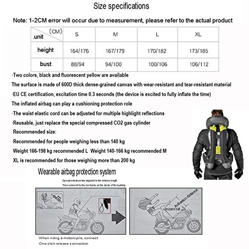 Chaleco Airbag Chaleco De Moto Con Airbag Tejido De Material 600D, Resistente Al Desgaste Y Resistente A Caídas Chaleco De Ciclismo Cuatro Estaciones Adecuado Para Montar A Caballo, Ecuestre.