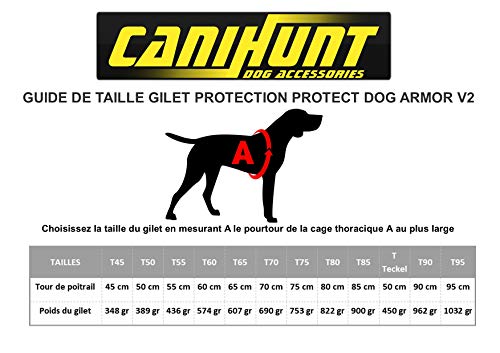 Chaleco de protección para perro canihunt Dog Armor V2