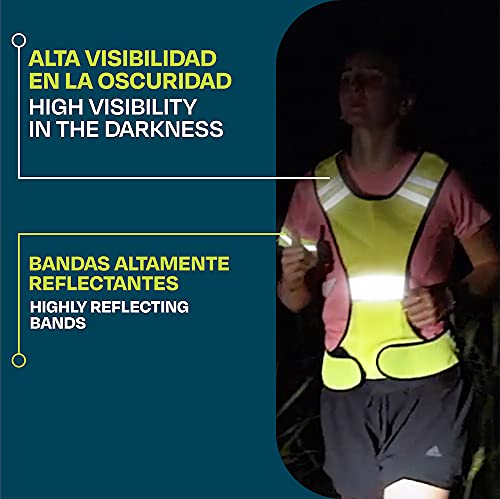 Chaleco Reflectante de Alta Visibilidad - Para Running, Ciclismo, Equitacion - Transpirable - Ligero - Para Mujer y Hombre