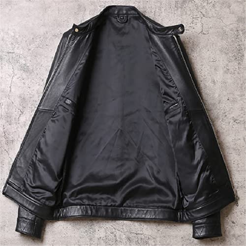 Chaqueta de cuero de la zalea de los hombres retro más el tamaño 5XL coreano estilo hombre chaquetas de cuero primavera