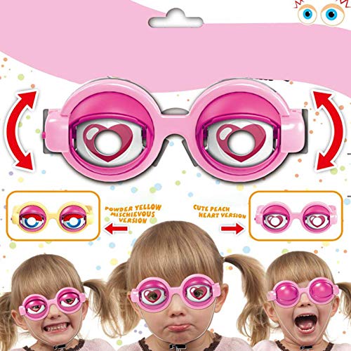 CHENSTAR Gafas divertidas, gafas de broma con ojos abiertos, juguetes para niños y adultos, después de abrir la boca, la cubierta de los ojos se cerrará o abrirá, accesorios creativos de rendimiento
