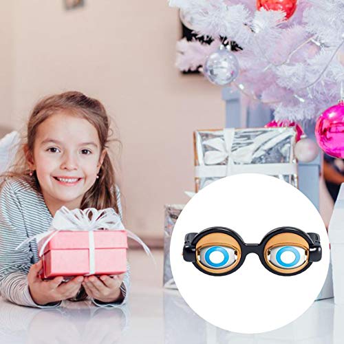 CHENSTAR Gafas divertidas, gafas de broma con ojos abiertos, juguetes para niños y adultos, después de abrir la boca, la cubierta de los ojos se cerrará o abrirá, accesorios creativos de rendimiento