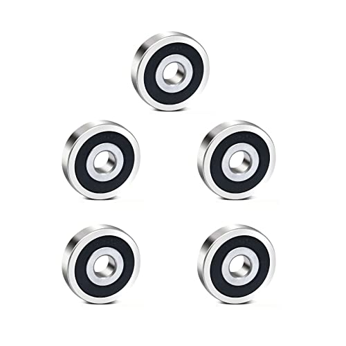 Chul hsin 62200 rodamientos de Bolas de Ranura Profunda 10 mm x 30 mm x 14 mm rodamientos de Ranura Profunda con Doble protección, Acero del rodamiento, 5 Piezas (Size : 62200-2RS)