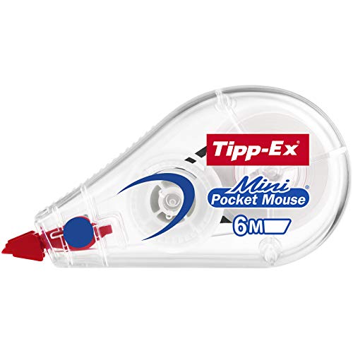 Cinta Correctora Tipp-Ex Mini Pocket Mouse - 6 m x 5 mm, Pack de 2+1