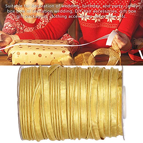 Cinta de costura de poliéster para accesorios de tapicería textiles, color dorado