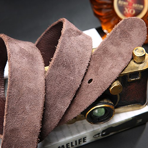Cinturón de cuero HZHY para hombre, con hebilla antiarañazos, ideal para usar con vestimenta informal, vaqueros y ropa de trabajo, hombre, Type 1-2, 115cm ( Waist 30''- 39'' )