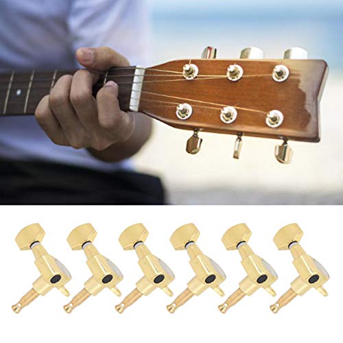 Clavijas de afinación de cuerdas de guitarra chapadas en oro de 10 cuerdas, clavijas de guitarra de cabeza cuadrada, afinadores, cabeza de máquina, piezas de guitarra para guitarra acústica